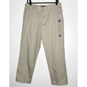 New Izod Metrix Fit Wrinkle Free Golf Khaki Pant Men's Size 40 x 32